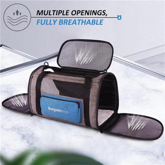 Cat Carrier for Large Cats 20 lbs,Medium Cats Under 25 lbs,2 Cats and Small Dogs - Picture 2 of 6